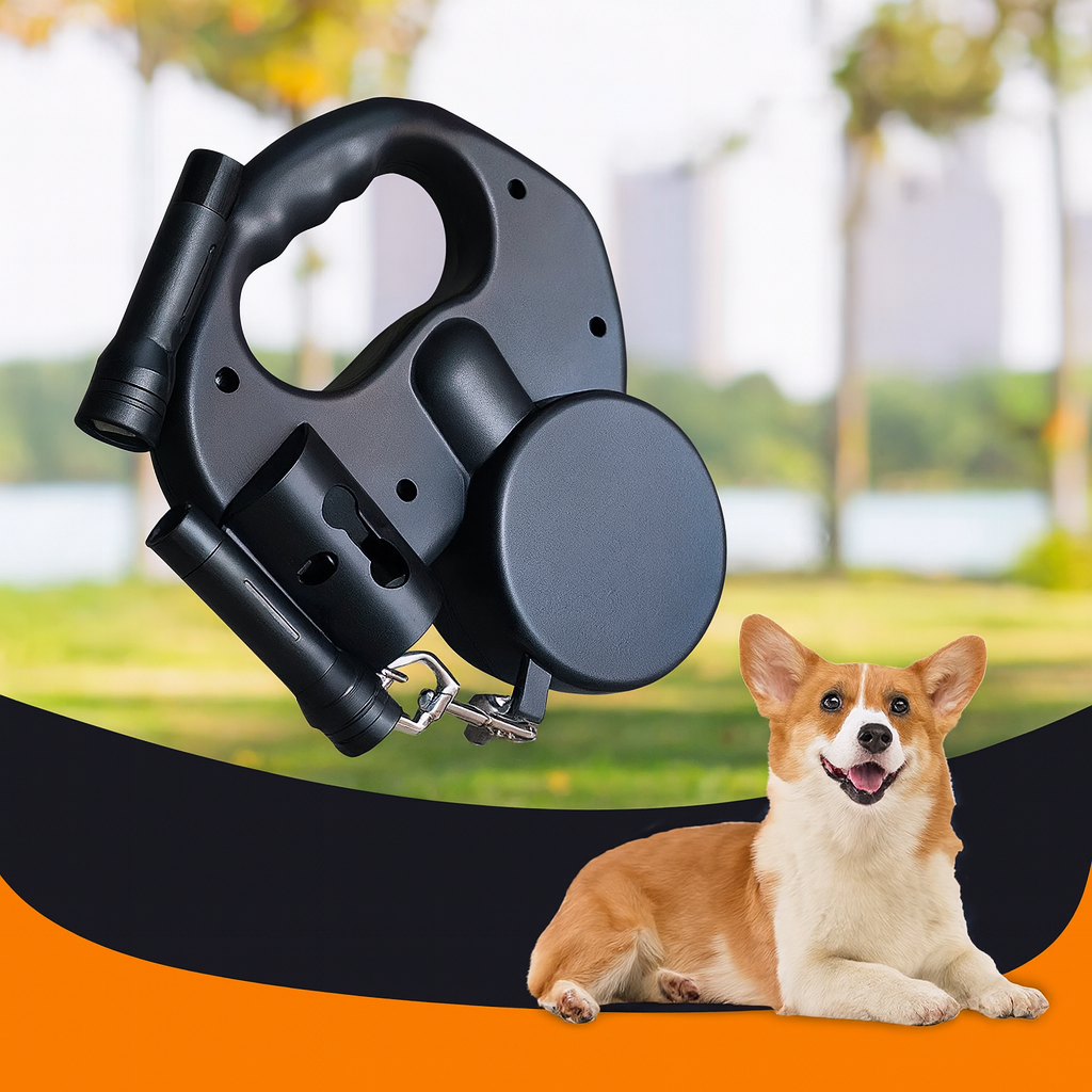 Revolutionary Double Headed Dog Leash with 360° Swivel and LED Light - Perfect for Walking Two Dogs!